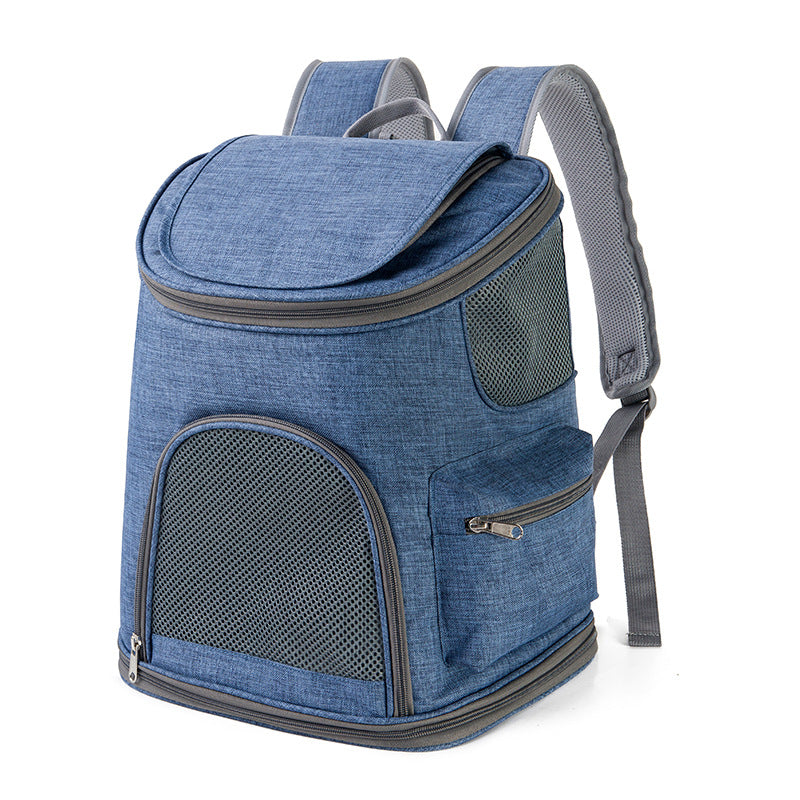 Oxford Cloth Mesh Cat Backpack