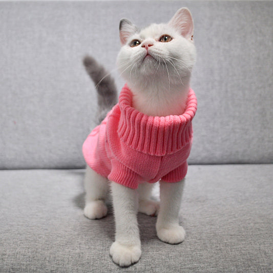 Knitted Pink Sweater (Turtle neck edition)