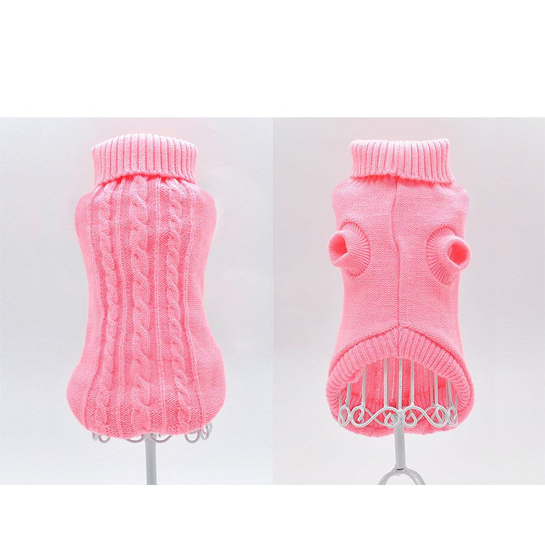 Knitted Pink Sweater (Turtle neck edition)