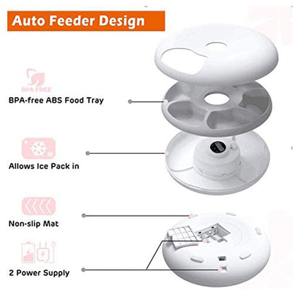 6-Meal Circular Automatic Cat Feeder