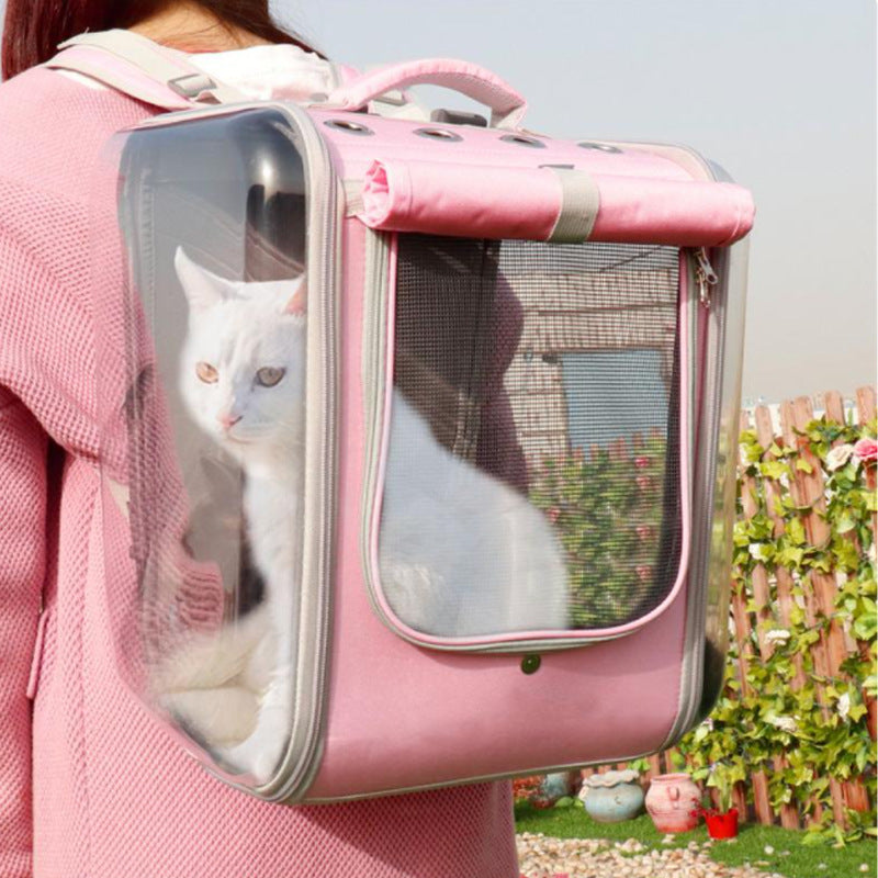 Fully Strapped Pink Window Backpack