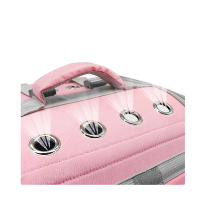 Fully Strapped Pink Window Backpack