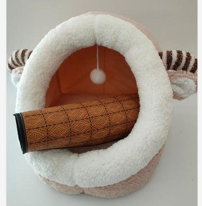 Furry Animal Head Cat Beds!!!