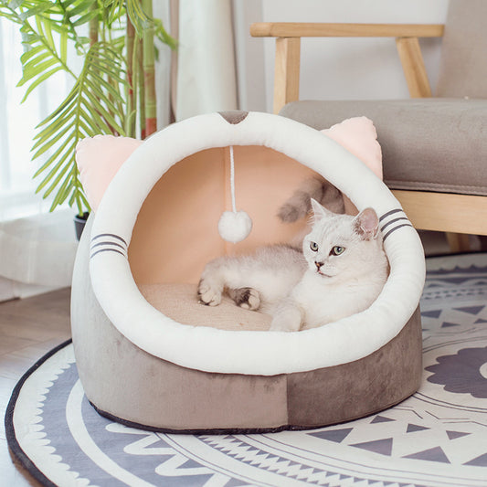 Furry Animal Head Cat Beds!!!