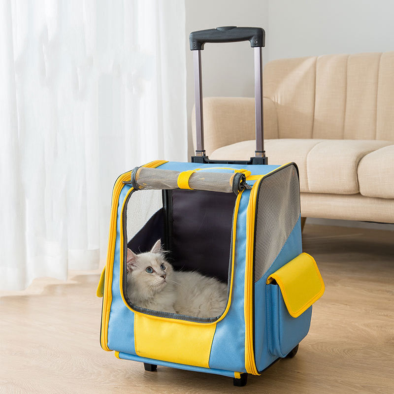 Cat Traveling Backpack w/ Wheels!