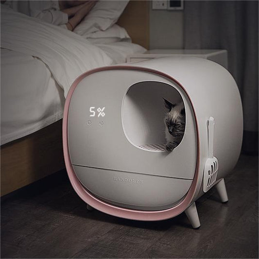 Futuristic Enclosed Cat Litter Box