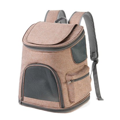 Oxford Cloth Mesh Cat Backpack