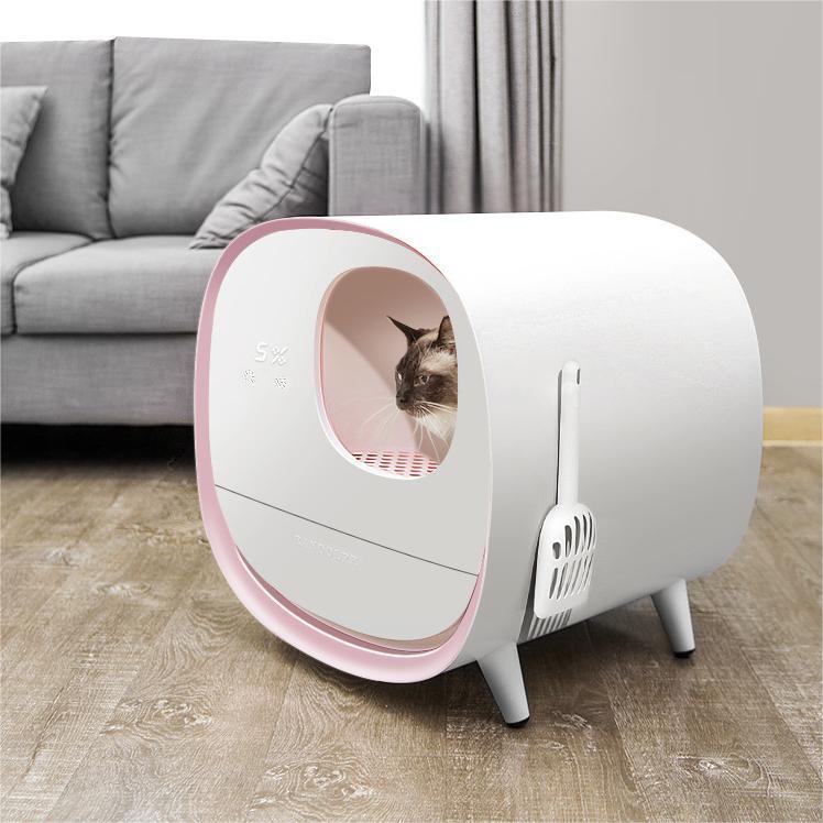 Futuristic Enclosed Cat Litter Box