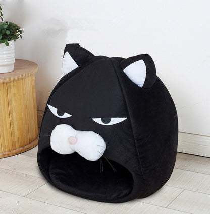 Moody Black Cat Bed