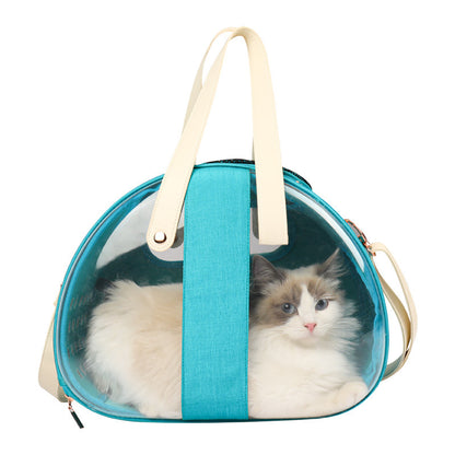 Blue Transparent Cat Carrier bag