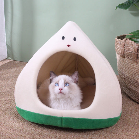 Cute Happy Dumpling Cat Nest