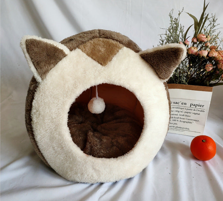 Furry Animal Head Cat Beds!!!