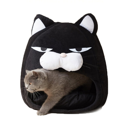 Moody Black Cat Bed