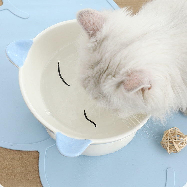 Hand-Painted Cat Print Bowl