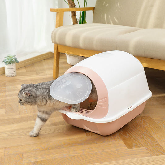 Enclosed Litter Box with Flip Cover