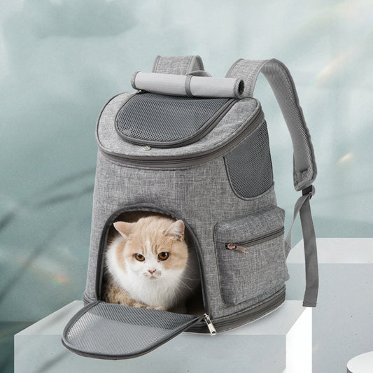 Oxford Cloth Mesh Cat Backpack